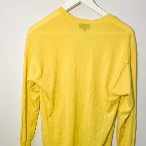 J Crew Featherweight Cashmere Sweater: Sweet Lemon - Picture 3 of 4